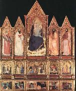 GIOVANNI DA MILANO Polyptych with Madonna and Saints oil